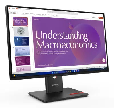 Lenovo Monitor ThinkVision T24D-40 23,8" IPS FHD 4ms 250cd 1500:1 120Hz DaisyChain HUB Speakers Tilt Swivel Lift Pivot "64B9GAT1EU" (timbru verde 7 lei)