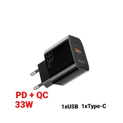 Incarcator Retea McDodo CH-0921, USB A/ USB C, Negru
