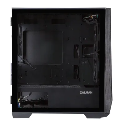 CARCASA Zalman "Z1 Iceberg", middle tower, fara sursa, suporta 5xfan, 3xfan inclus, USB 3.1 gen1 x 2, USB 2.0 x 1, audio+mic, 4 sloturi expansiune, negru "Z1 Iceberg Black" (timbru verde 0.24lei)