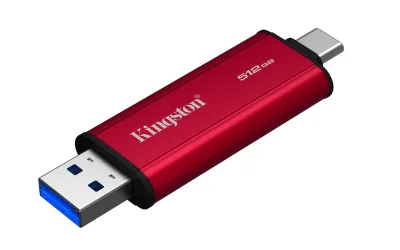 KINGSTON 512GB Dual USB-A/C Portable SSD Up to 1050MB/s USB 3.2 Gen 2 "SPSD/512GB" (timbru verde 0.18 lei)