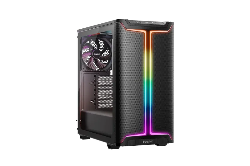 CARCASA be quiet "PURE BASE 501 DX", middle tower, gaming, fara sursa, suporta 6xfan, 3xfan inclus, PSU shroud, USB Type-C x 1, USBx2, audio+mic, 7 sloturi expansiune, negru, "BGW76" (timbru verde 0.24lei)