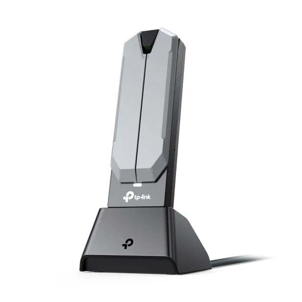 PLACA RETEA TP-LINK BE6500 Wi-Fi 7, extern wireless 2.4 GHz | 5 GHz | 6 GHz, USB 3.0, port, 6500 Mbps, antena externa x 2, lungime cablu 1.2 m, "Archer TBE400UH" (include timbru verde 0.18 lei)