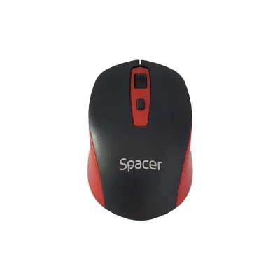 Mouse Wireless SPACER SPMO-WS01-BKRD, 1600 dpi, Multicolor