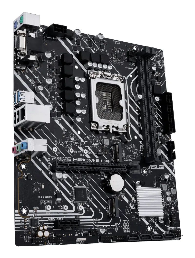 PLACA de BAZA Asus "PRIME H610M-E D4-CSM", skt LGA 1700, mATX, Intel H610, 2 x DDR4, max. 64 GB, 4 x SATA, 2 x M.2, 7.1, "PRIME H610M-E D4-CSM"