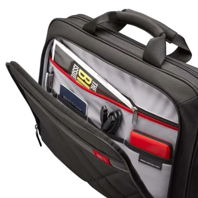 GEANTA CASE LOGIC, pt. notebook de max. 17 inch, 1 compartiment, buzunar frontal | buzunar dorsal, waterproof, poliester, negru, 3201434 "DLC-117 BLACK"