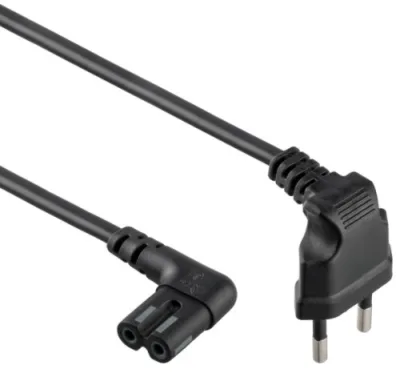 CABLU alimentare GEMBIRD casetofon, 1m, intrare Euro plug in unghi 90 grade, iesire C7 in unghi 90 grade, 10A, bulk, black, "PC-184L" (timbru verde 0.08 lei)