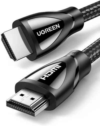 CABLU video Ugreen, "HD140" HDMI (T) la HDMI (T), rezolutie maxima 8K UHD (7680 x 4320) la 60 Hz, 2m, braided, negru "80403" (timbru verde 0.8 lei)- 6957303884032