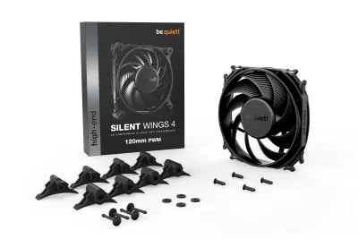 Ventilator be quiet! "SILENT WINGS 4 PWM"120mm 1600 rpm, Fluid Dynamic Bearing, 4-pin PWM, , "BL093" (timbru verde 0.18 lei)
