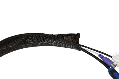 MANSON protectie cabluri LOGILINK, cu fermoar, diametru 20mm, 2m, negru, "KAB0047"