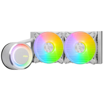 Cooler Procesor MSI MAG CORELIQUID E240 ALB, Lichid, 12 cm, 2 ventilatoare, aRGB