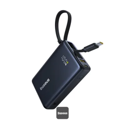 POWER BANK Baseus PicoGo, display, capacitate 10000mAh, 45W, cablu integrat USB Type-C, 1 x USB Type-C, 1 x USB, total 5V/3A, negru, "P10076803123-00" (timbru verde 0.98 lei) - 6932172678715