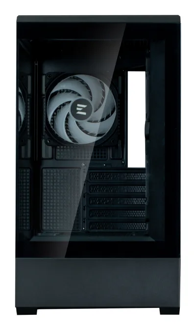CARCASA Zalman "P30 v2", mini tower, gaming, fara sursa, suporta 9xfan, 3xfan inclus, PSU shroud, USB Type-C x 1, USB 3.1 gen1 x 1, audio+mic, 5 sloturi expansiune, negru, "P30 Black V2" (timbru verde 0.24lei)