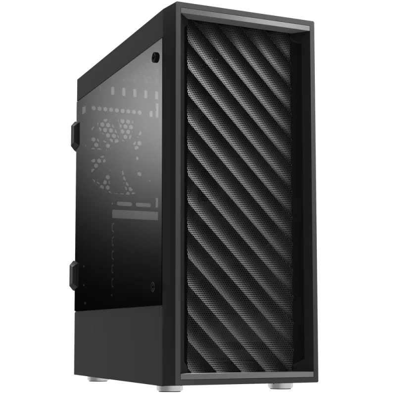 CARCASA Zalman "T7", middle tower, office, fara sursa, suporta 8xfan, 2xfan inclus, USB 3.1 gen1 x 2, USB 2.0 x 1, audio+mic, 7 sloturi expansiune, negru, "T7" (timbru verde 0.16lei)