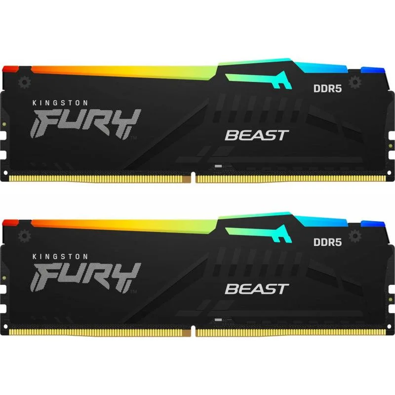 Memorie RAM Kingston FURY Beast RGB, 32GB DDR5, 5200MHz, CL40