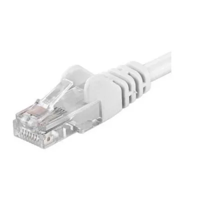 Patchcord UTP RJ45-RJ45 Cat.5e 2m, alb, "UTP-5E-2-W" (timbru verde 0.08 lei)