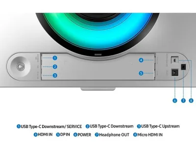 Monitor Samsung 49" LS49DG934SUXEN, Curvature: 1800R, Diagonal (inch): 49, Diagonal (cm): 124, Aspect ratio: 32:9, Panel: QD-OLED, Resolution: 5120x1440, Refresh Rate: 240Hz, Response time GtG: 0.03ms, Brightness (max): 250 cd/m², Contrast (static) :