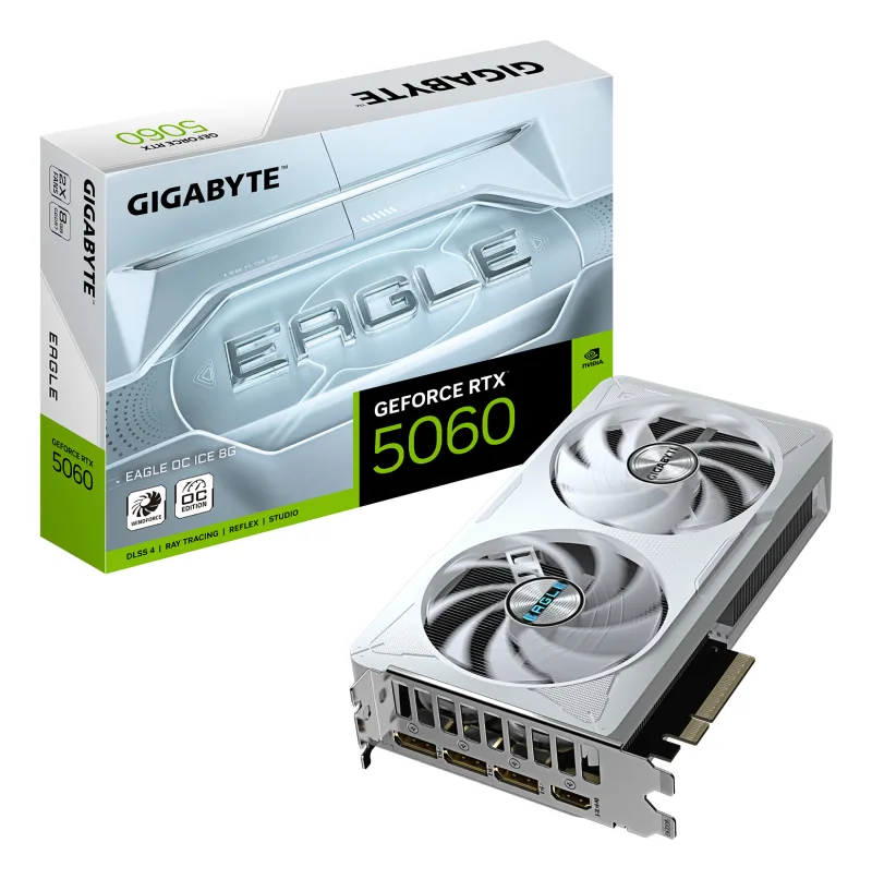 VGA GIGABYTE RTX 5060 EAGLE OC ICE 8GB "GV-N5060EAGLEOC ICE-8GD"