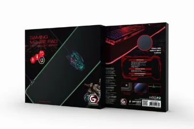 MousePAD GEMBIRD - gaming, cauciuc si material textil, 800 x 300 x 4 mm, Iluminare 10 moduri, negru, "MP-GAMELED-L"