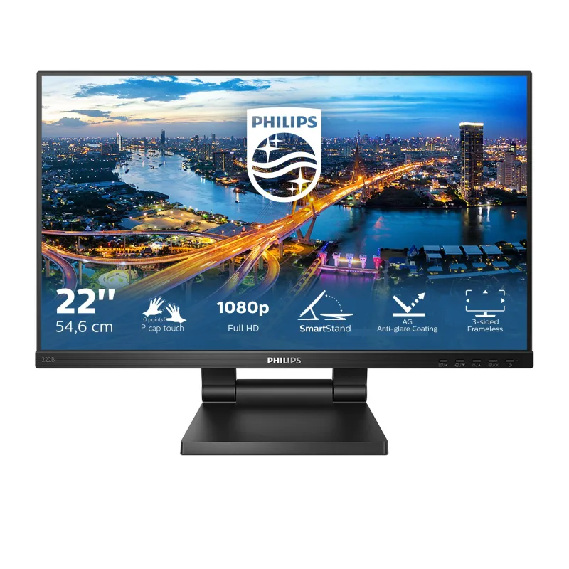 MONITOR 21.5" PHILIPS 222B1TC, "222B1TC/00" (timbru verde 7 lei)