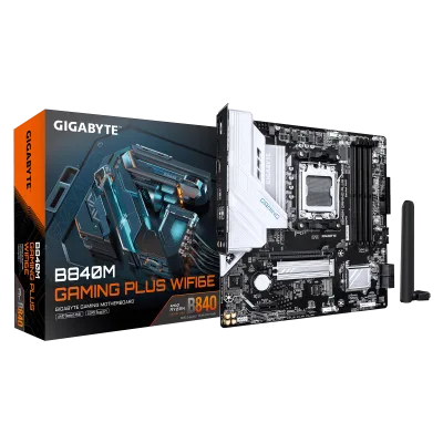 Placa de baza Gigabyte B840M Gaming Plus WiFi6E, Socket AM5, DDR5, Micro-ATX