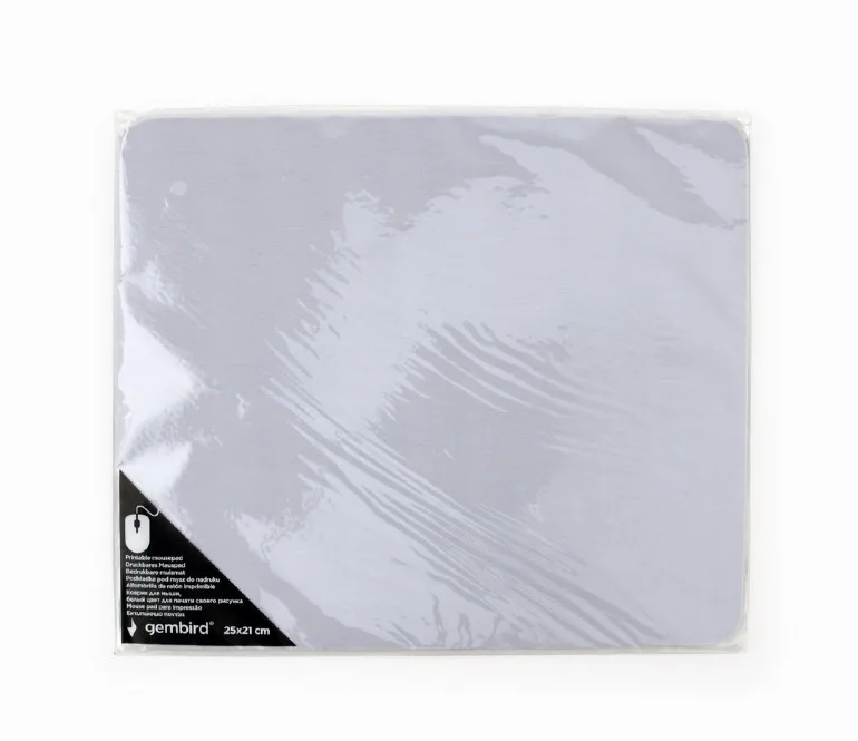 MousePAD GEMBIRD, cauciuc si material textil, 250 x 210 x 3 mm, printabil, alb, "MP-PRINT-M"