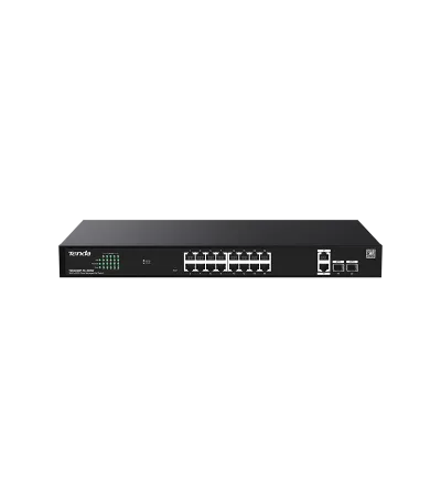 SWITCH TENDA PoE cloud managed, 18 GE+2 SFP porturi Gigabit, buget PoE 250W, metalic "TEG2220P-16-250W"  (timbru verde 2 lei)