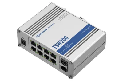 TELTONIKA INDUSTRIAL 8Port Unmanaged POE TSW200, Interfata: 8 x ETH ports, 10/100/1000 Mbps, supports auto MDI/MDIX crossover, 2 x SFP ports, Standarde wireless: 802.3i, 802.3u, 802.3ab, 802.3x, 802.3az, 802.3ad, Porturi POE: 1-8, Buget POE: 240W,
