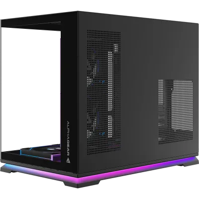 Carcasa ALPHAGEAR Ironclad mark 2, RGB, Micro Tower, Black
