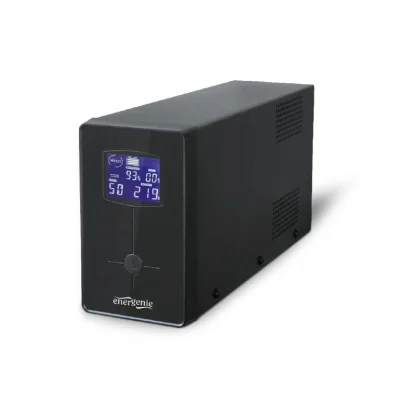 UPS GEMBIRD, Line Int. , mini tower, 650VA/390W, AVR, IEC x 2/ Schuko x 1, 1 x baterie 12V/7Ah, display LCD, back-up 1 - 10 min., "EG-UPS-031", (timbru verde 11 lei)
