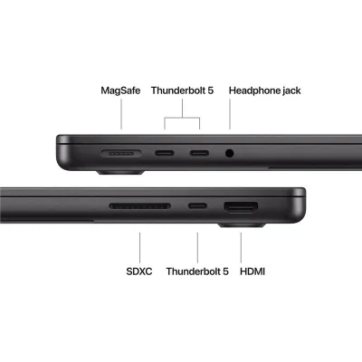 MacBook Pro 14.2"/Apple M5 Max (CPU 18-core, GPU 40-core, Neural Engine 16-core)/128GB/2TB - Space Black - INT KB (No Adapter) - 2026 (CTO from MGDU4RO/A)