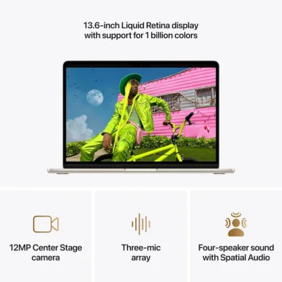 MacBook Air 15.3" Retina/Apple M5 (CPU 10-core, GPU 10-core, NeuralEngine16-core)/16GB/512GB - Starlight - INT KB (No Adapter) - 2026