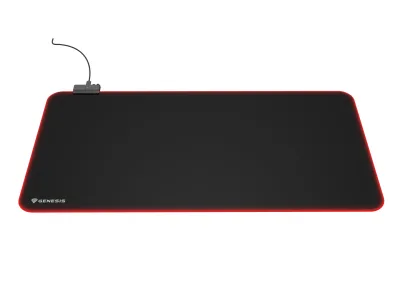 Mousepad Genesis Boron 500 XXL, iluminare RGB, material cauciuc + textil, dimensiuni 800x400x4 mm, negru