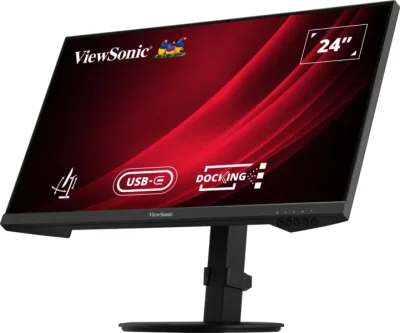 MONITOR LCD 24" IPS/BLACK VG2409U-2 VIEWSONIC "VG2409U-2" (timbru verde 7 lei)