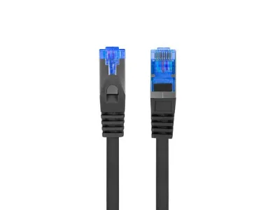 Patch cord Cat.6A S/FTP LSZH CCA 2 m negru, Fluke Passed