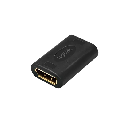 ADAPTOR video LOGILINK, DisplayPort (M) la DisplayPort (M), conectori auriti, rezolutie maxima 8K (7680 x 4320) la 60 Hz, plastic, alb, "CV0145" (timbru verde 0.03 lei)