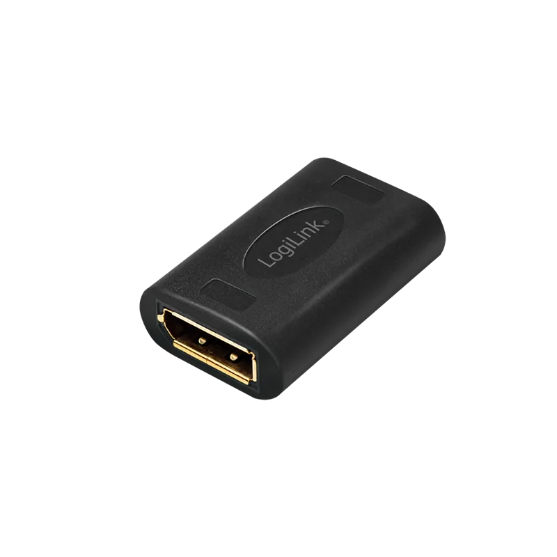 ADAPTOR video LOGILINK, DisplayPort (M) la DisplayPort (M), conectori auriti, rezolutie maxima 8K (7680 x 4320) la 60 Hz, plastic, alb, "CV0145" (timbru verde 0.03 lei)