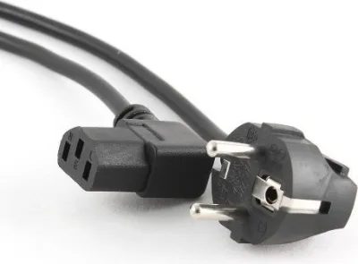 CABLU alimentare GEMBIRD 1.8m, intrare Shucko, iesire C13 (conector 90 grade), 10A, certificare VDE, bulk, black, "PC-186A-VDE" (timbru verde 0.18 lei)