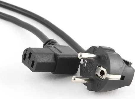 CABLU alimentare GEMBIRD 1.8m, intrare Shucko, iesire C13 (conector 90 grade), 10A, certificare VDE, bulk, black, "PC-186A-VDE" (timbru verde 0.18 lei)