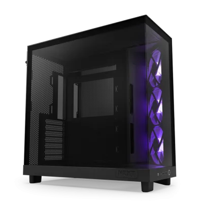 CARCASE NZXT H6 Flow RGB, Compact Dual-chamber, MiddleTower, Negru "CC-H61FB-R1 " (timbru verde 0.08 lei)