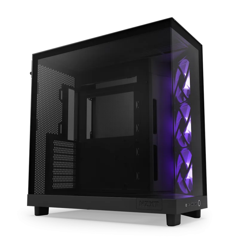 CARCASE NZXT H6 Flow RGB, Compact Dual-chamber, MiddleTower, Negru "CC-H61FB-R1 " (timbru verde 0.08 lei)