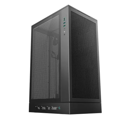 CARCASA DeepCool "CH270 DIGITAL", mini tower, gaming, fara sursa, suporta 6xfan, USB Type-C x 1, USB 3.2 gen 1 x 2, audio+mic, 4 sloturi expansiune, alb, "R-CH270-BKNDM0-G-1"