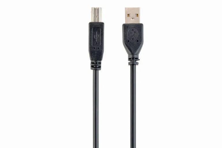 CABLU USB GEMBIRD pt. imprimanta, USB 2.0 (T) la USB 2.0 Type-B (T), 1.8m, conectori auriti, black, "CCP-USB2-AMBM-6" / 45505977 (timbru verde 0.08 lei)