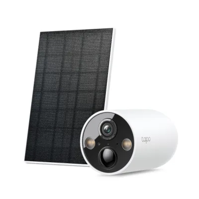 CAMERA IP Exterior cu acumulator TP-LINK, include panou solar, IP66, dist. IR 15 m, tip lentila fixa 3.15 mm, 3 Mpx rezolutie 2K, wireless, microfon, carcasa plastic, necesita HUB, "Tapo C425 KIT" (timbru verde 0.8 lei)
