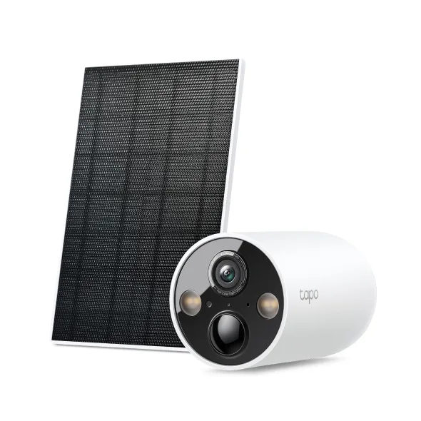 CAMERA IP Exterior cu acumulator TP-LINK, include panou solar, IP66, dist. IR 15 m, tip lentila fixa 3.15 mm, 3 Mpx rezolutie 2K, wireless, microfon, carcasa plastic, necesita HUB, "Tapo C425 KIT" (timbru verde 0.8 lei)