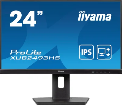 IIYAMA XUB2493HS-B6 24inch ETE IPS-panel 1920x1080 100Hz 250cd/m Speakers HDMI DisplayPort "XUB2493HS-B6" (timbru verde 7 lei)