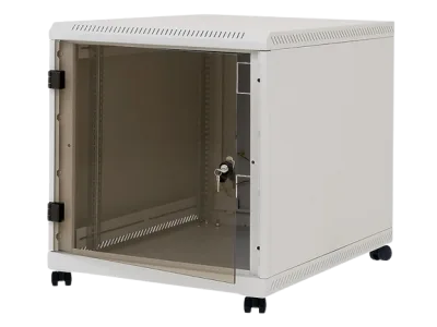 Rack de podea 19" Triton 12U 600x800mm usa fata sticla panouri laterale/spate detasabile sectiuni pentru ventilatie activa, sectiuni acces cabluri sus/jos/spate IP30 gri