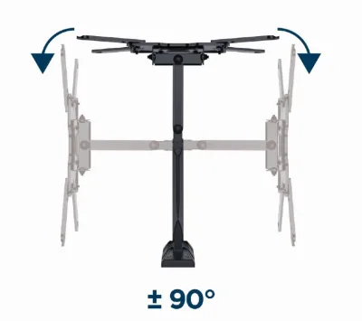 SUPORT de perete GEMBIRD, pt 1 TV/monitor, diag. max 32" - 55", full-motion, max 32 kg, "WM-55ST-01"