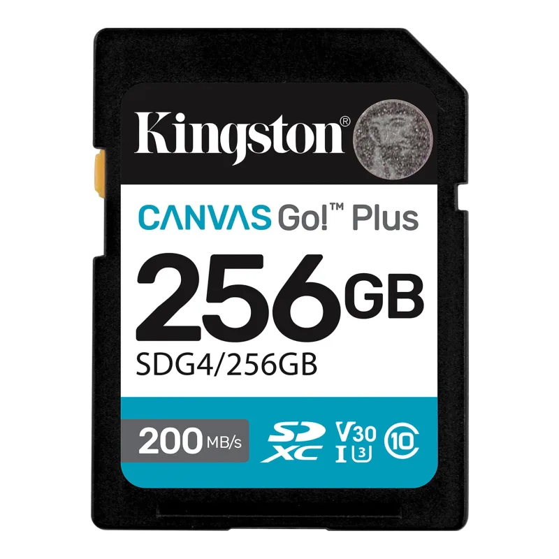 SD Kingston Canvas GO Plus 256GB AD "SDG4/256GB" (timbru verde 0.03 lei)