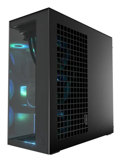 CARCASA Arctic "Xtender Mirror BK VG", mid tower, max 8xfan, 3xP14 ProR ARGB si 2xP12Pro ARGB instalate, PSU shroud 24 LED ARGB, USB-C x 1, USB 3.2 x 2, audio+mic, 7 sloturi expans, negru, "ACPCC00019A" (timbru verde 0.4lei)