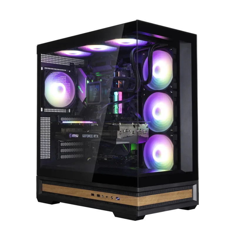 CARCASA Zalman "P40 NAMU", middle tower, gaming, fara sursa, suporta 10xfan, 4xfan inclus, PSU shroud, afisaj electronic, USB Type-C x 1, USB 3.1 gen1 x 2, audio+mic, 7 sloturi expansiune, negru, "P40 NAMU Black" (timbru verde 0.32lei)